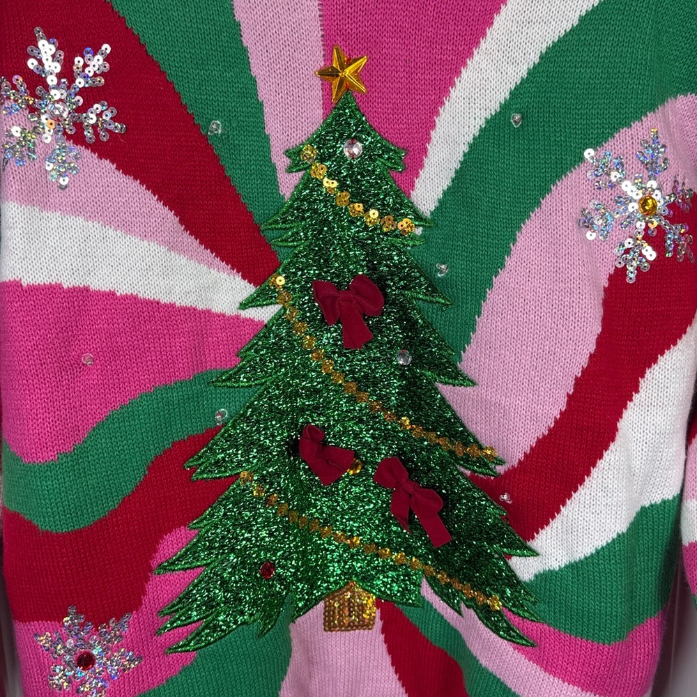 Blizzard Bay Sweater Christmas Holiday Light Up Ugly Sweater NEW W2057 Sz S - Picture 3 of 8